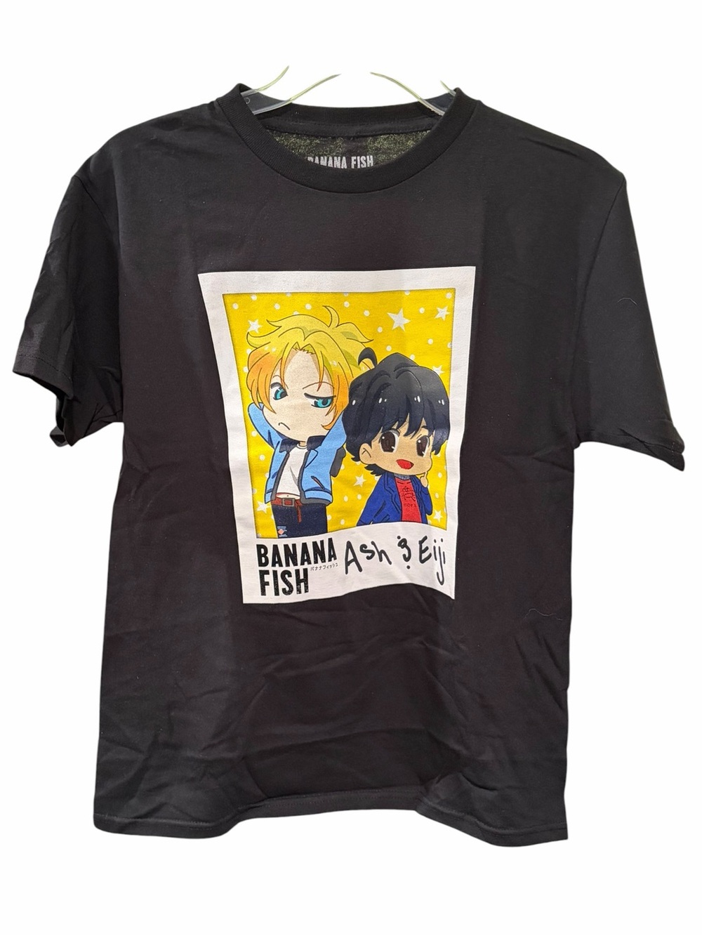 Banana Fish Ash & Eiji Anime Graphic Tee Black Size XS 100% Cotton